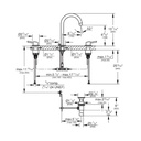 Grohe 20217GNA Concetto 8" Widespread 2-Handle L-Size Bathroom Faucet 4.5 L/Min (1.2 Gpm) Brushed Cool Sunrise