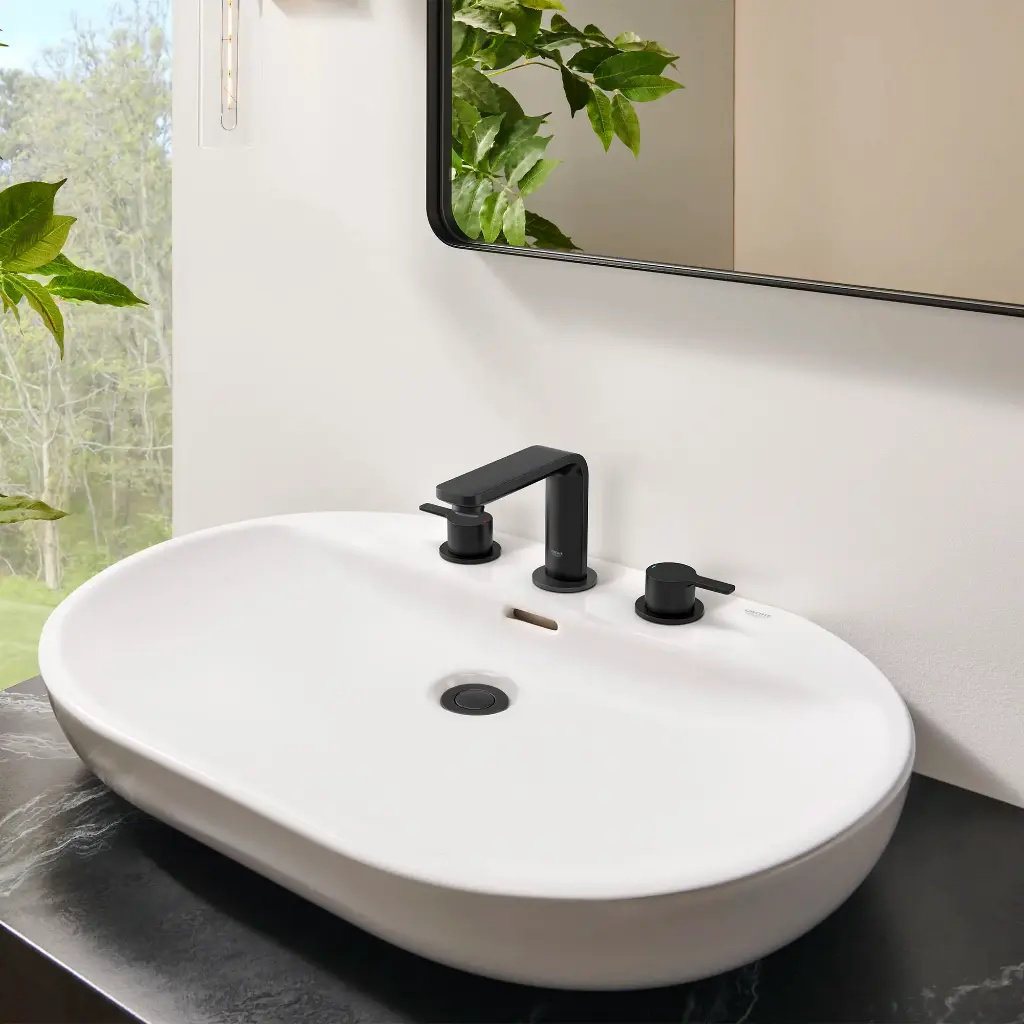 Grohe 20578243A 8" Widespread 2-Handle M-Size Bathroom Faucet 4.5 L/Min (1.2 Gpm) Matte Black