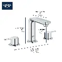 Grohe 20578243A 8" Widespread 2-Handle M-Size Bathroom Faucet 4.5 L/Min (1.2 Gpm) Matte Black