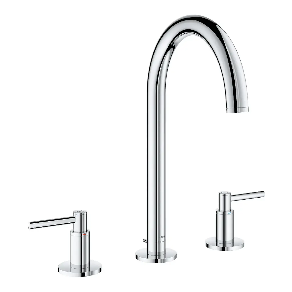 Grohe 20659000 Atrio New 8-Inch Widespread 2-Handle L-Size Bathroom Faucet 1.2 Gpm Chrome (lever or cross handles sold separately)