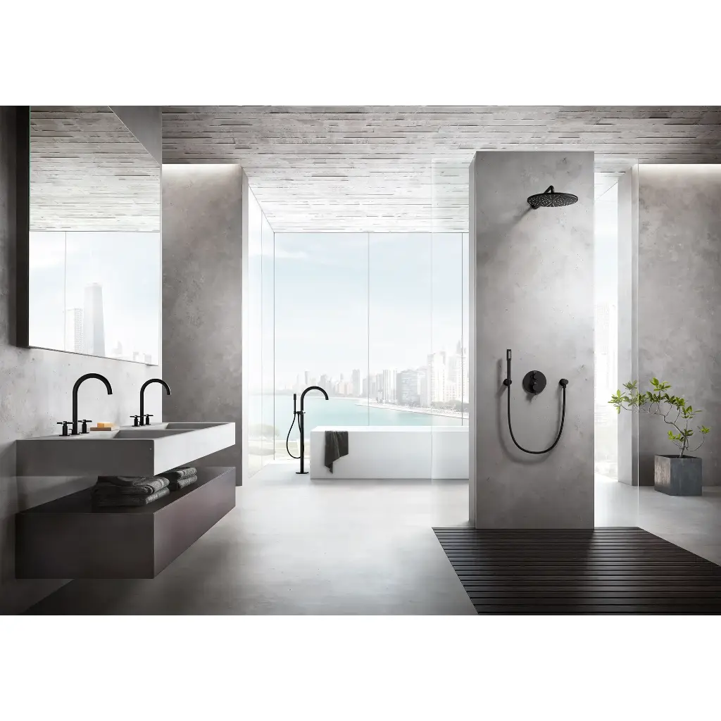 Grohe 206592430 Atrio New 2 Handles 3- Holes L Matte Black