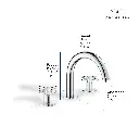 Grohe 20660GN0 Atrio New 2 Handles Basin 3- Holes M Brushed Cool Sunrise