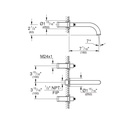 Grohe 20663En0 2-Handle Wall Mount Faucet 1.2 Gpm Brushed Nickel