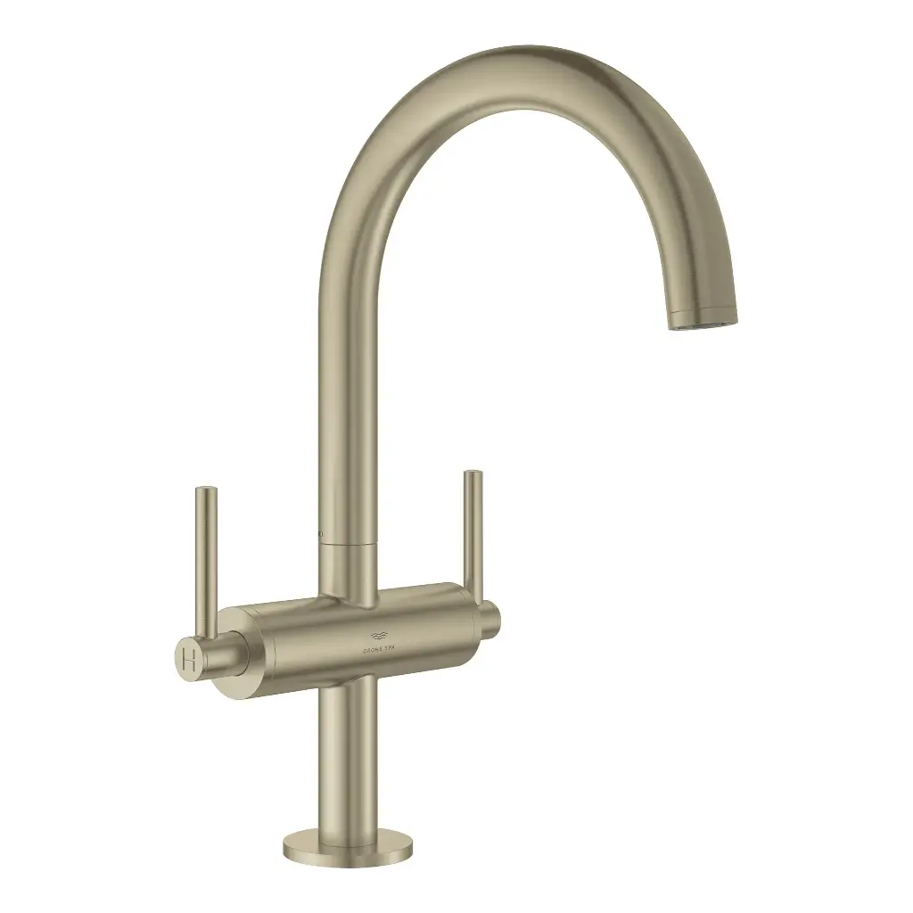 Grohe 21146En0 Single Hole Two-Handle L-Size Bathroom Faucet 1.2 Gpm Brushed Nickel