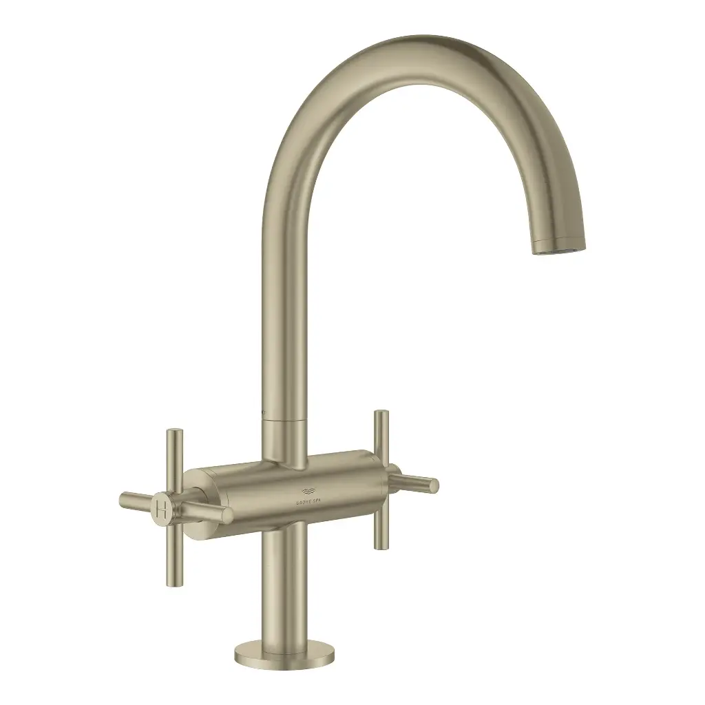 Grohe 21146En0 Single Hole Two-Handle L-Size Bathroom Faucet 1.2 Gpm Brushed Nickel
