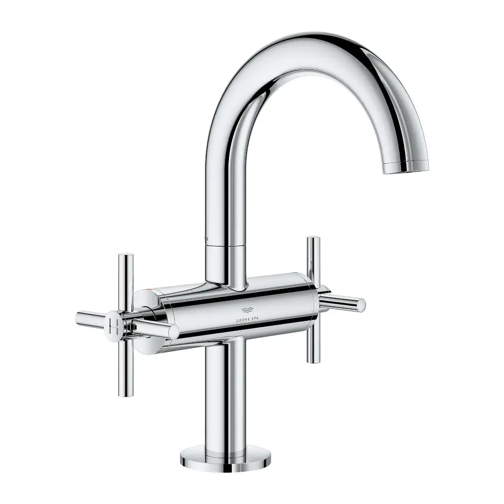 Grohe 21148000 Single Hole Two-Handle M-Size Bathroom Faucet 1.2 Gpm Chrome