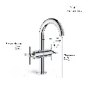 Grohe 21148En0 Single Hole Two-Handle M-Size Bathroom Faucet 1.2 Gpm Brushed Nickel