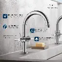 Grohe 21148En0 Single Hole Two-Handle M-Size Bathroom Faucet 1.2 Gpm Brushed Nickel
