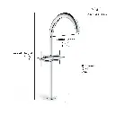 Grohe 21161000 Single Hole Two-Handle Xl-Size Bathroom Faucet 1.2 Gpm Chrome