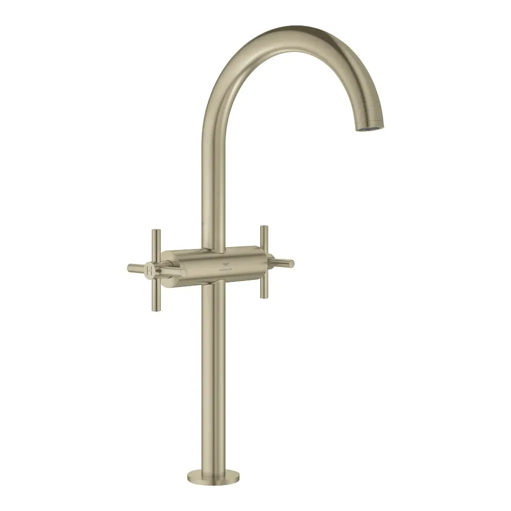 Grohe 21161En0 Single Hole Two-Handle Xl-Size Bathroom Faucet 1.2 Gpm Brushed Nickel