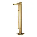 Grohe 23672GN1 Eurocube Single Handle Freestanding Tub Faucet With 6.6 L/Min (1.75 Gpm) Hand Shower Brushed Cool Sunrise