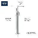 Grohe 23792GN1 Lineare Single-Handle Freestanding Tub Faucet With 6.6 L/Min (1.75 Gpm) Hand Shower Brushed Cool Sunrise