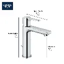 Grohe 23794243A Lineare Single Hole Single Handle S-Size Bathroom Faucet 4.5 L/Min (1.2 Gpm) Matte Black