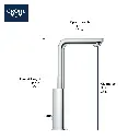Grohe 23825A0A Single Hole Single-Handle L-Size Bathroom Faucet 4.5 L/Min (1.2 Gpm) Hard Graphite