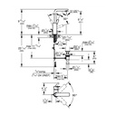 Grohe 23825A0A Single Hole Single-Handle L-Size Bathroom Faucet 4.5 L/Min (1.2 Gpm) Hard Graphite