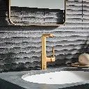 Grohe 23825GNA Single Hole Single-Handle L-Size Bathroom Faucet 4.5 L/Min (1.2 Gpm) Brushed Cool Sunrise