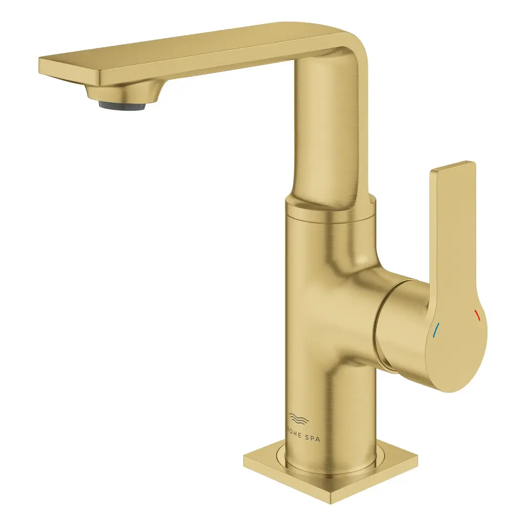 Grohe 23857Gn1 Single-Hole Single Handle M-Size Bathroom Faucet 1.2 Gpm Brushed Cool Sunrise