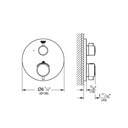 Grohe 24107GN0 Single Function 2-Handle Thermostatic Valve Trim Brushed Cool Sunrise