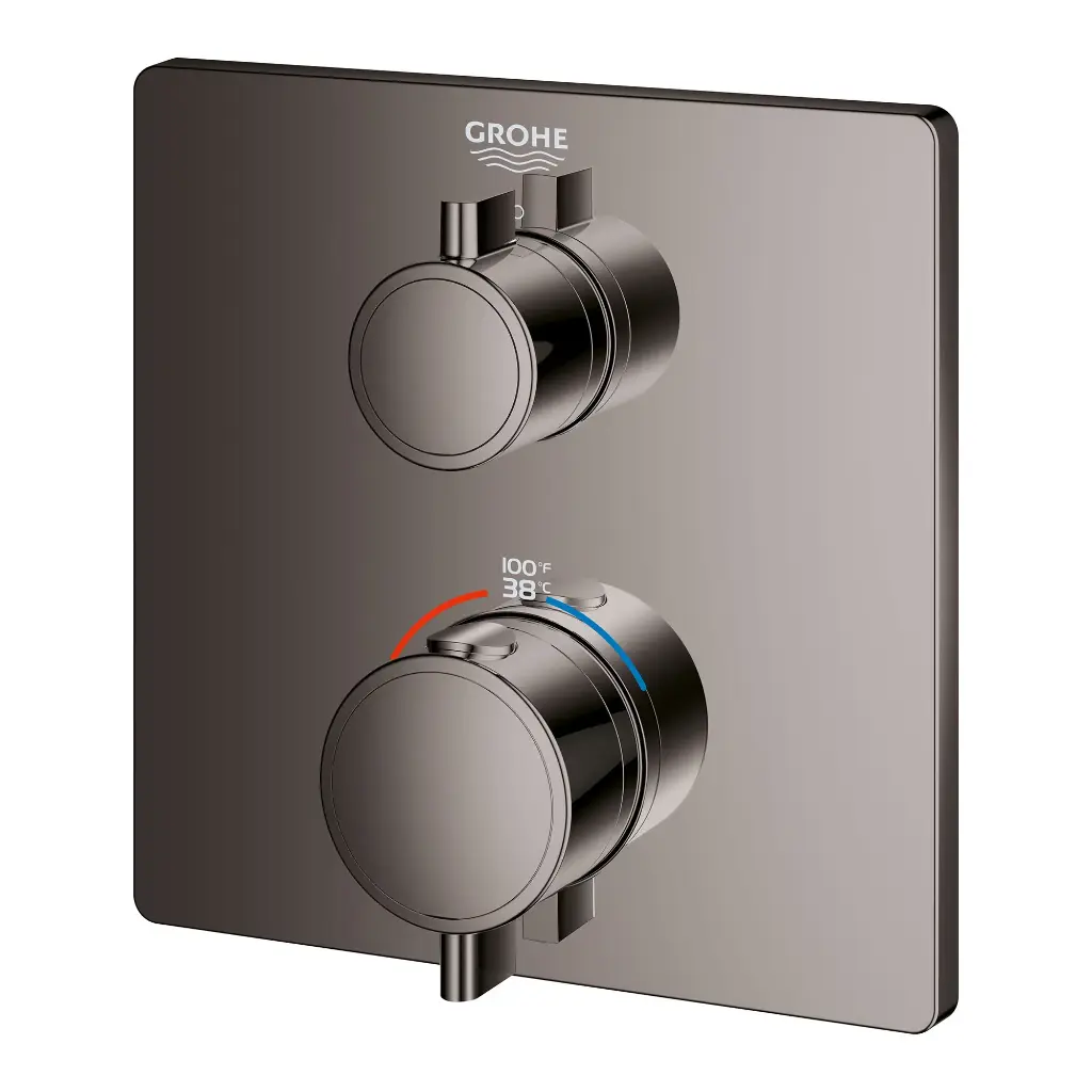 Grohe 24110A00 Single Function 2-Handle Thermostatic Valve Trim Hard Graphite