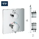 Grohe 241112430 Dual Function 2-Handle Thermostatic Valve Trim Matte Black