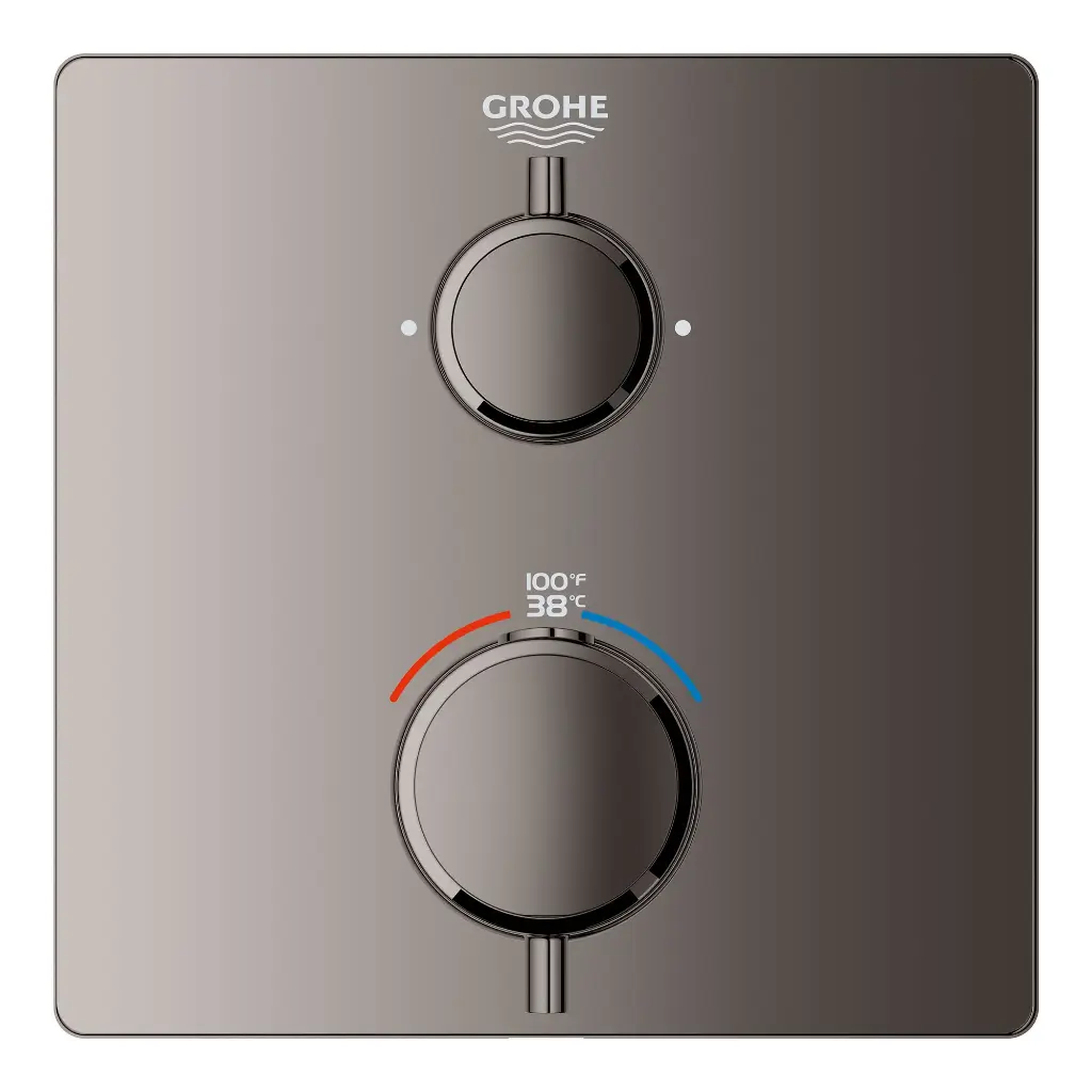 Grohe 24111A00 Dual Function 2-Handle Thermostatic Valve Trim Hard Graphite