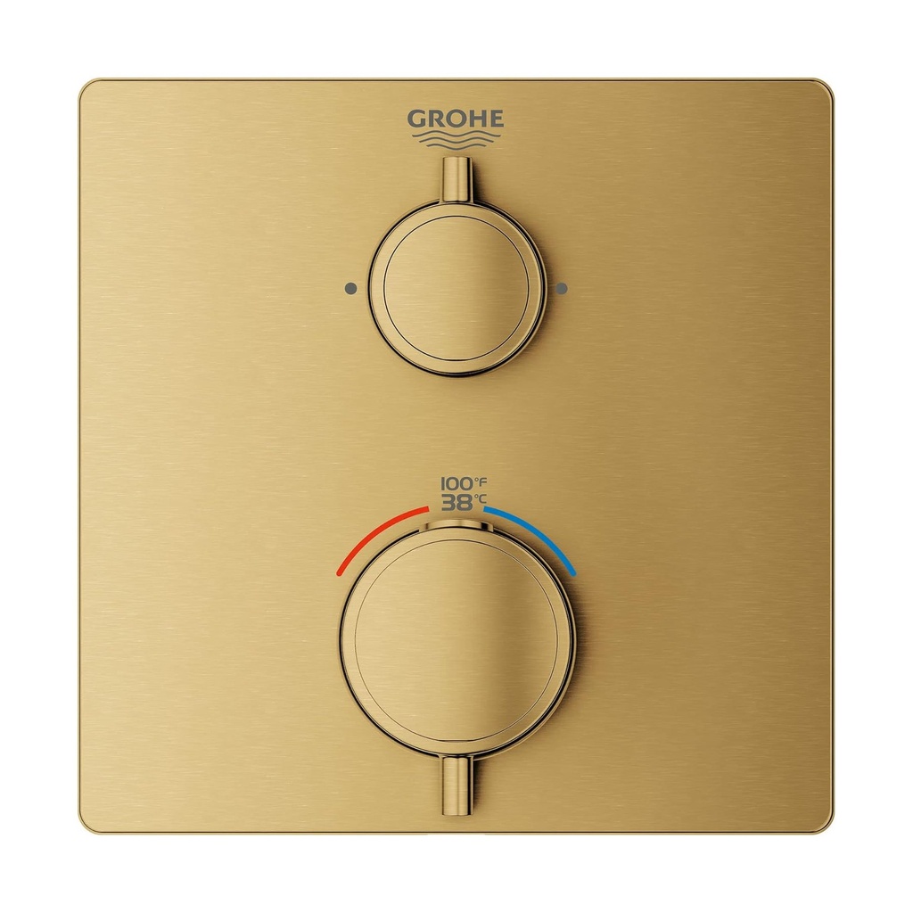 Grohe 24111GN0 Dual Function 2-Handle Thermostatic Valve Trim Brushed Cool Sunrise