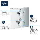 Grohe 24111GN0 Dual Function 2-Handle Thermostatic Valve Trim Brushed Cool Sunrise