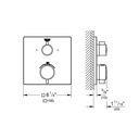 Grohe 24111GN0 Dual Function 2-Handle Thermostatic Valve Trim Brushed Cool Sunrise