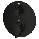 Grohe 241332430 Grohtherm Round Dual-Function 2-Handle Thermostatic Trim Matte Black