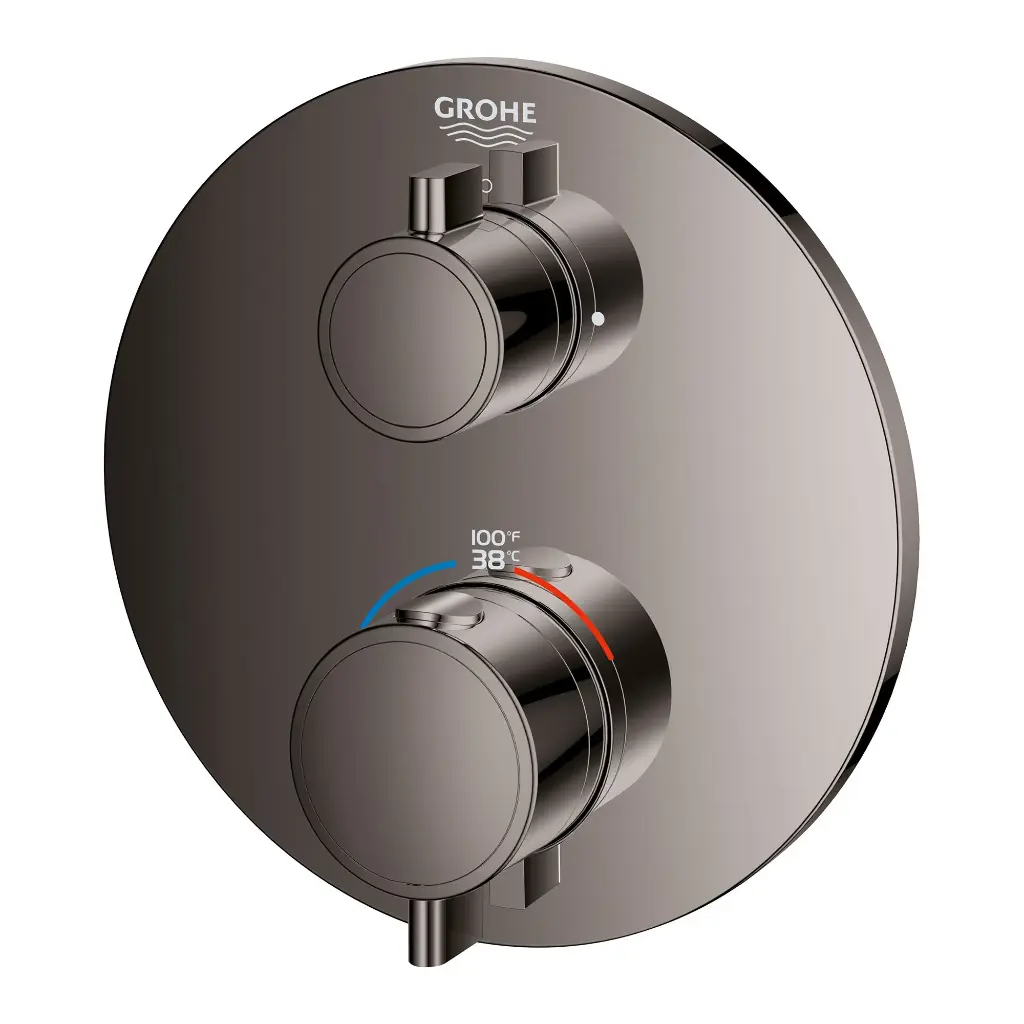 Grohe 24133A00 Dual Function 2-Handle Thermostatic Valve Trim Hard Graphite