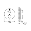 Grohe 24133A00 Dual Function 2-Handle Thermostatic Valve Trim Hard Graphite