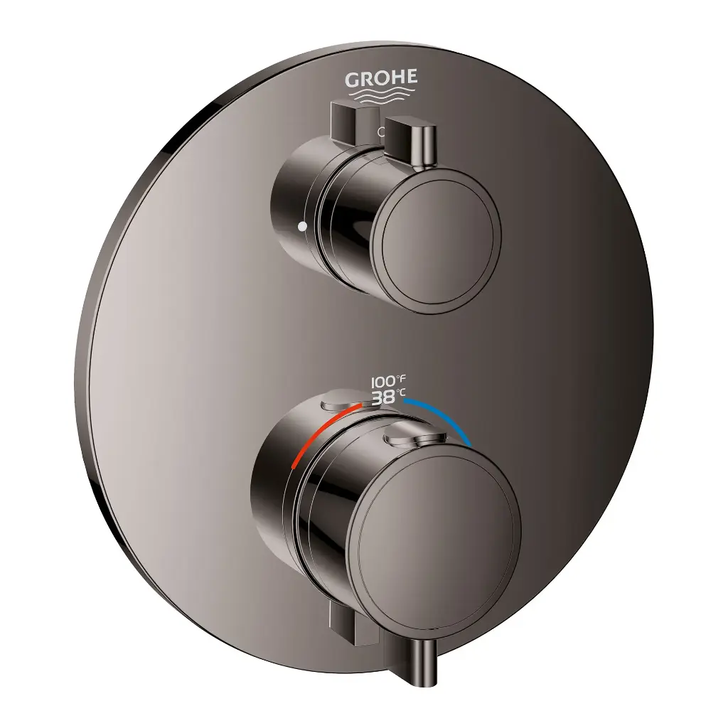 Grohe 24133A00 Dual Function 2-Handle Thermostatic Valve Trim Hard Graphite