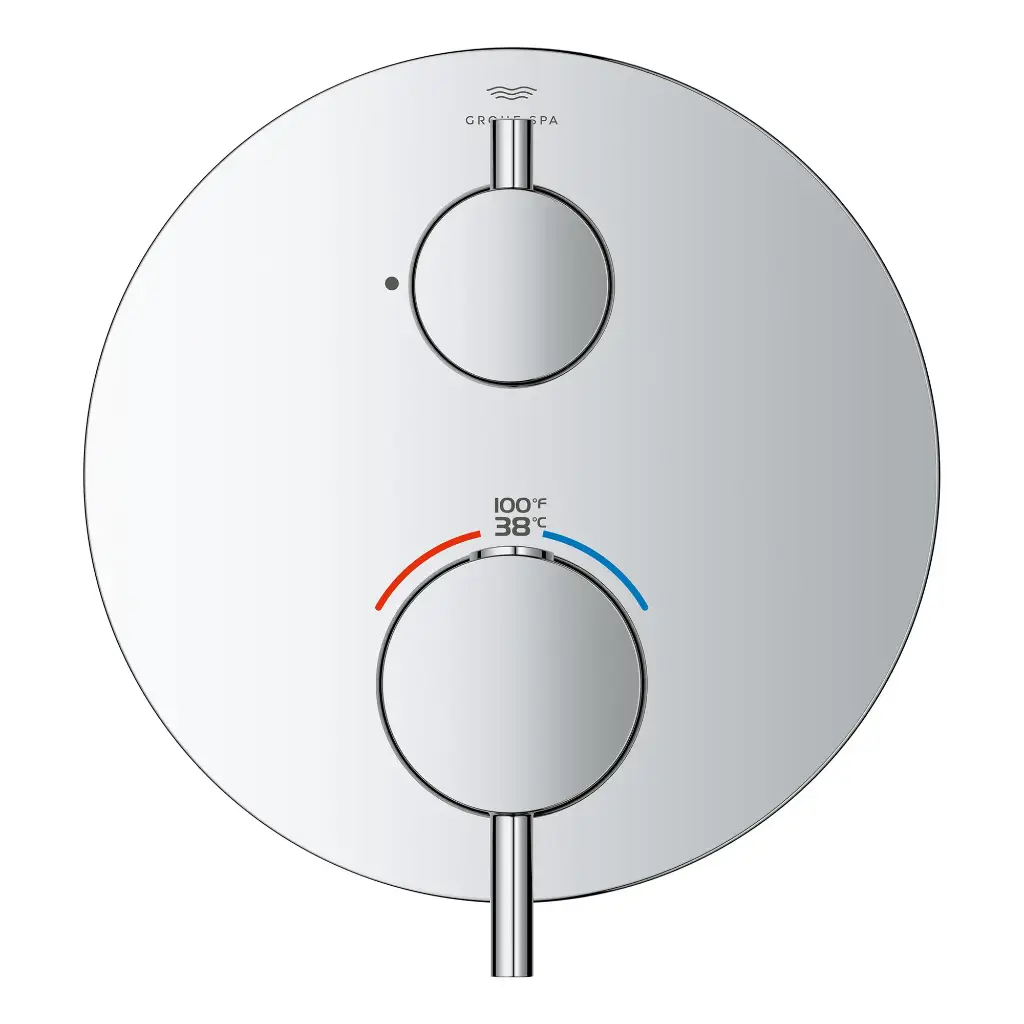 Grohe 24360000 Atrio New Single Function 2-Handle Thermostatic Valve Trim Chrome