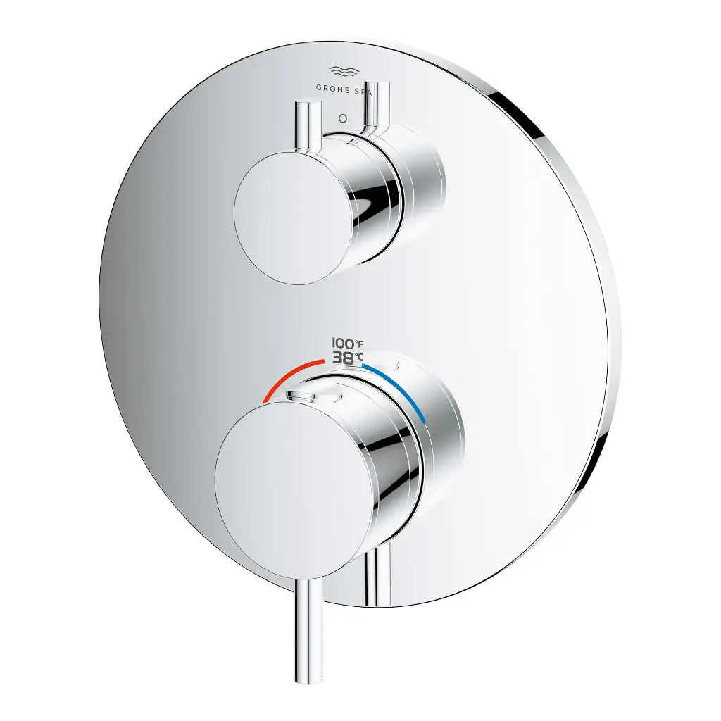Grohe 24360000 Atrio New Single Function 2-Handle Thermostatic Valve Trim Chrome