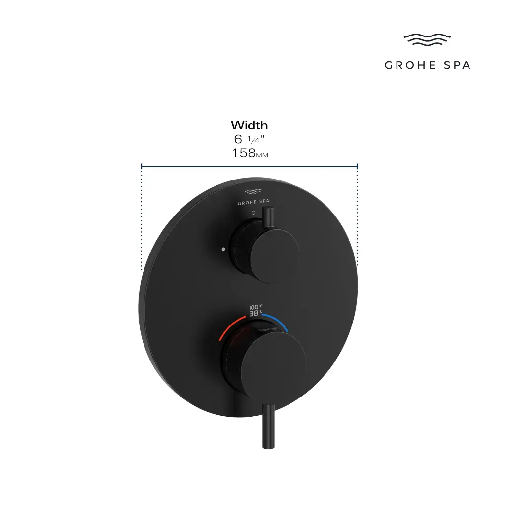 Grohe 243602430 Atrio New Thm Trimset Rapido Shower Us Matte Black