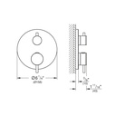 Grohe 243602430 Atrio New Thm Trimset Rapido Shower Us Matte Black