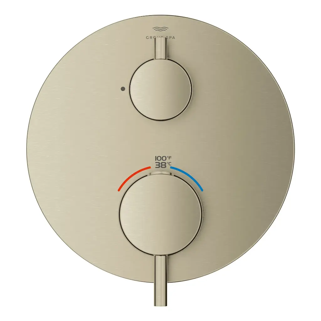 Grohe 24360En0 Single Function 2-Handle Thermostatic Valve Trim Brushed Nickel