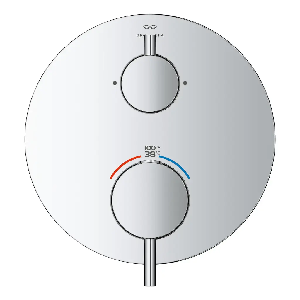 Grohe 24361000 Dual Function 2-Handle Thermostatic Valve Trim Chrome