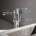 Grohe 25222Gn1 Single Handle Freestanding Tub Faucet With 1.75 Gpm Hand Shower Brushed Cool Sunrise