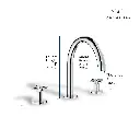 Grohe 25273Gn0 Atrio New 2 Handles Bath 3- Holes Us Brushed Cool Sunrise