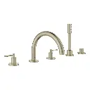 Grohe 25274En0 5-Hole 2-Handle Deck Mount Roman Tub Faucet With 1.75 Gpm Hand Shower Brushed Nickel