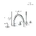 Grohe 25274En0 5-Hole 2-Handle Deck Mount Roman Tub Faucet With 1.75 Gpm Hand Shower Brushed Nickel