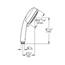 Grohe 260462432 100 Hand Shower 2 Sprays 6.6 L/Min (1.75 Gpm) Matte Black