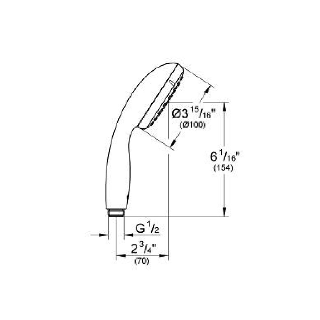 Grohe 26047001 Tempesta 100 Ii Handshower Us Chrome