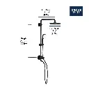 Grohe 26123Gn1 25" Tempesta Shower System 6.6 L/Min (1.75 Gpm) Brushed Cool Sunrise