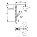 Grohe 26123Gn1 25" Tempesta Shower System 6.6 L/Min (1.75 Gpm) Brushed Cool Sunrise