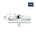 Grohe 264092430 210 Shower Head 8" 1 Spray 6.6 L/Min (1.75 Gpm) Matte Black