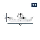 Grohe 26468Gn0 150 Shower Head 6" 1 Spray 6.6 L/Min (1.75 Gpm) Brushed Cool Sunrise