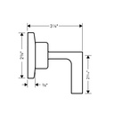 Hansgrohe 39961251 Axor Citterio Volume Control Trim With Lever Handle Brushed Gold Optic