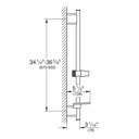 Grohe 26603GN0 Rainshower Smartactive 36" Rail Brushed Cool Sunrise